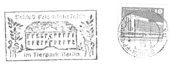 DDR Stempelung mit Tischstempelmaschine: Schlo Friedrichsfelde im Tierpark Berlin - Stempel